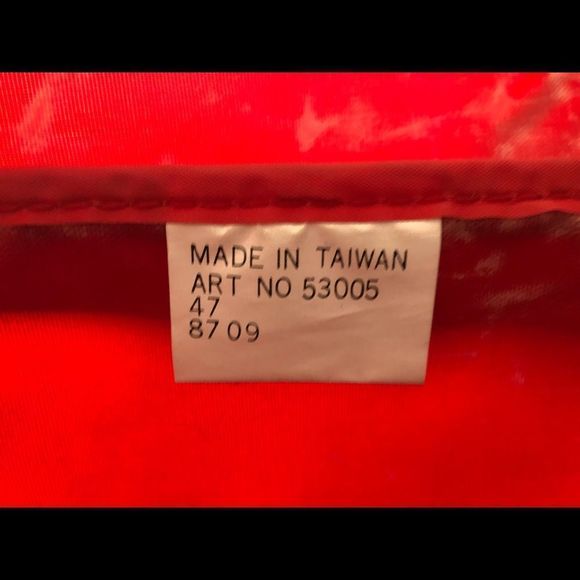 Vintage 80s 90s Adidas Duffle Bag Gym Travel Retro Spellout Mega Red Duffel - Picture 6 of 8